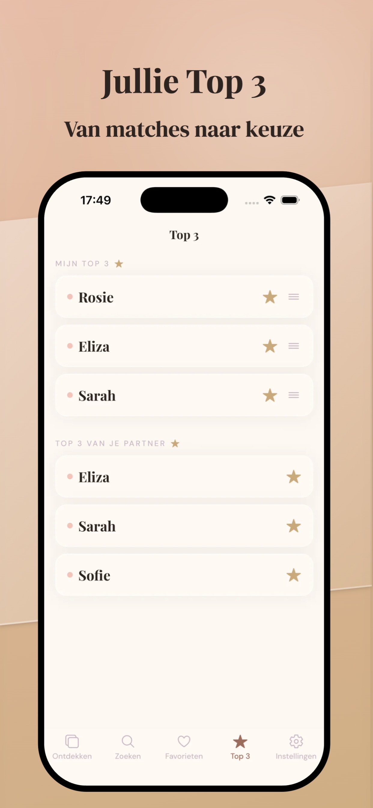 Jullie Top 3 babynamen
