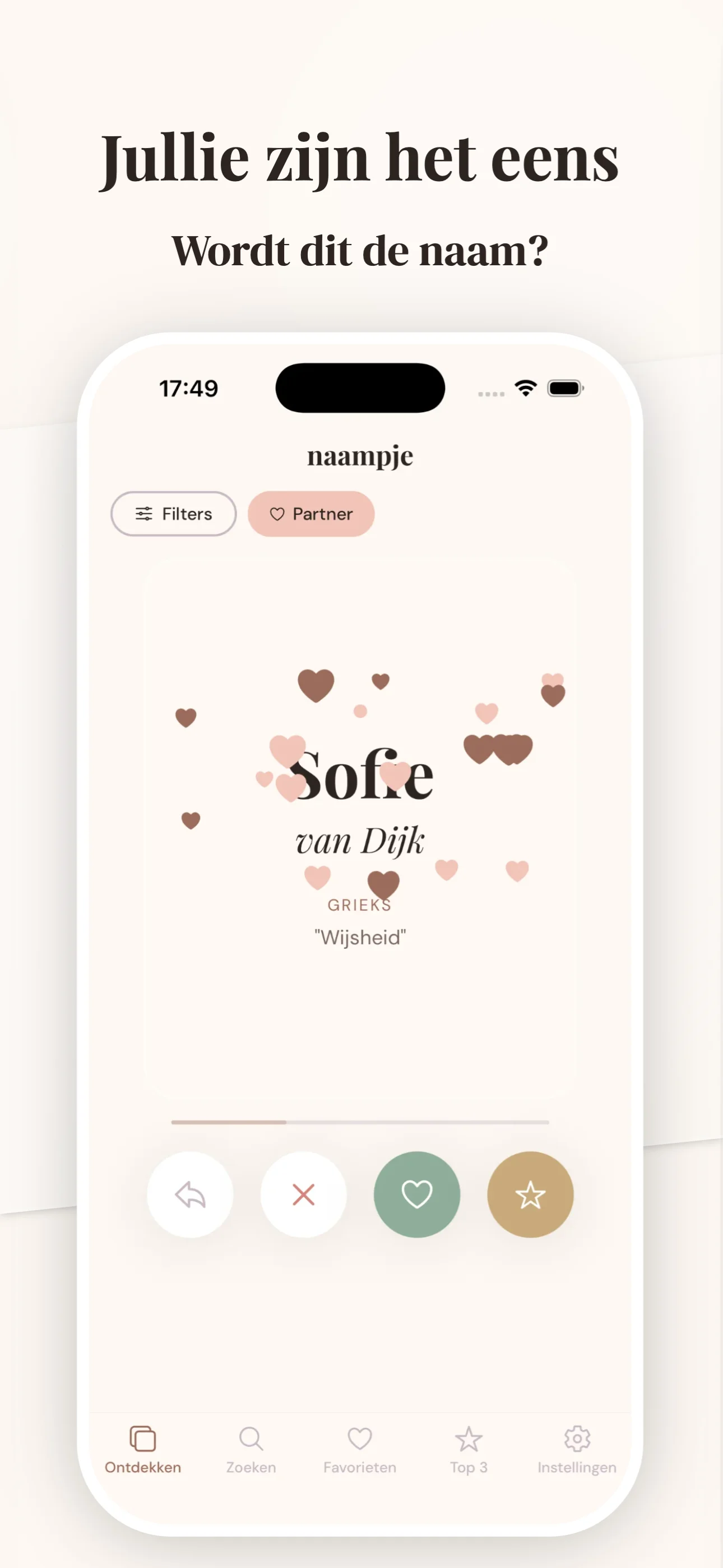 Een match met je partner in naampje